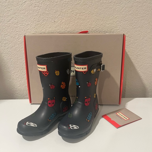 Hunter Ladybug Navy Rain Boots - Picture 3 of 7